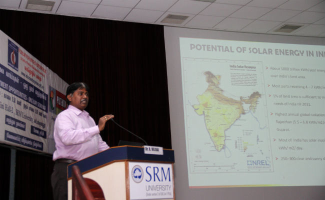 Dr.R.Velraj, Director, Institute  of Energy, College of Engineering, Anna University, Chennai