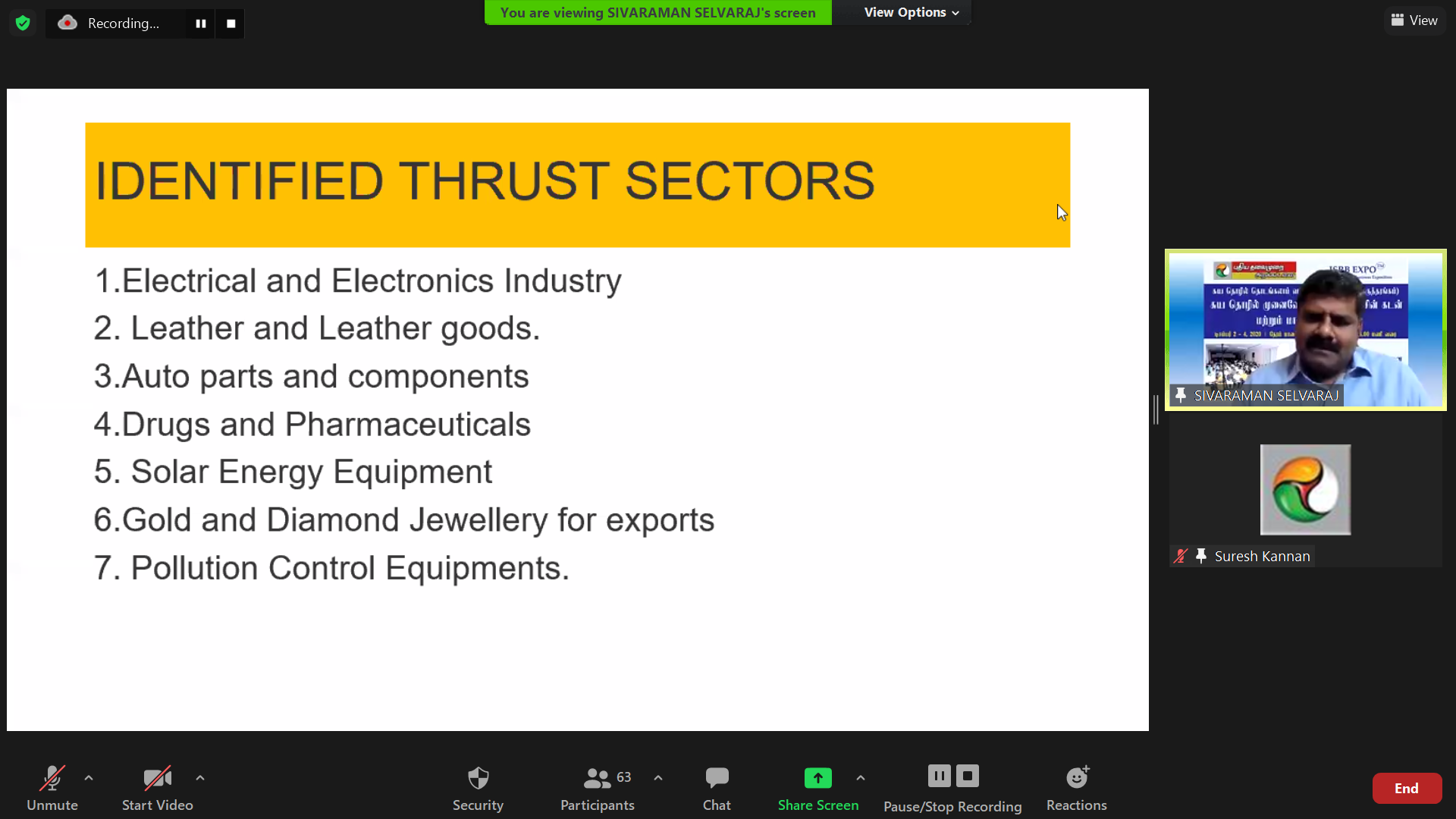 Identified Thrust Sectors